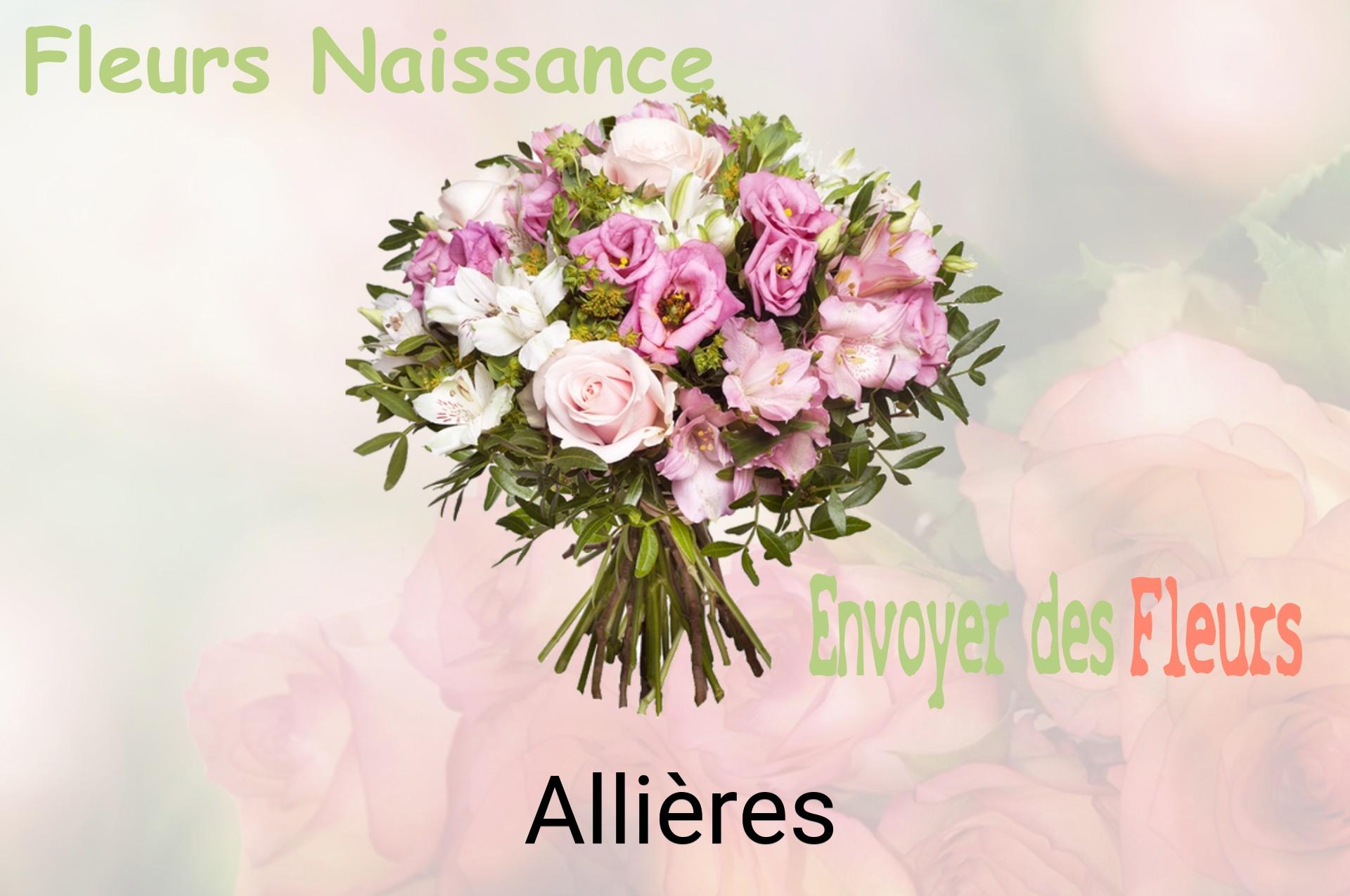 Bouquet de fleurs de naissance livré à Allières