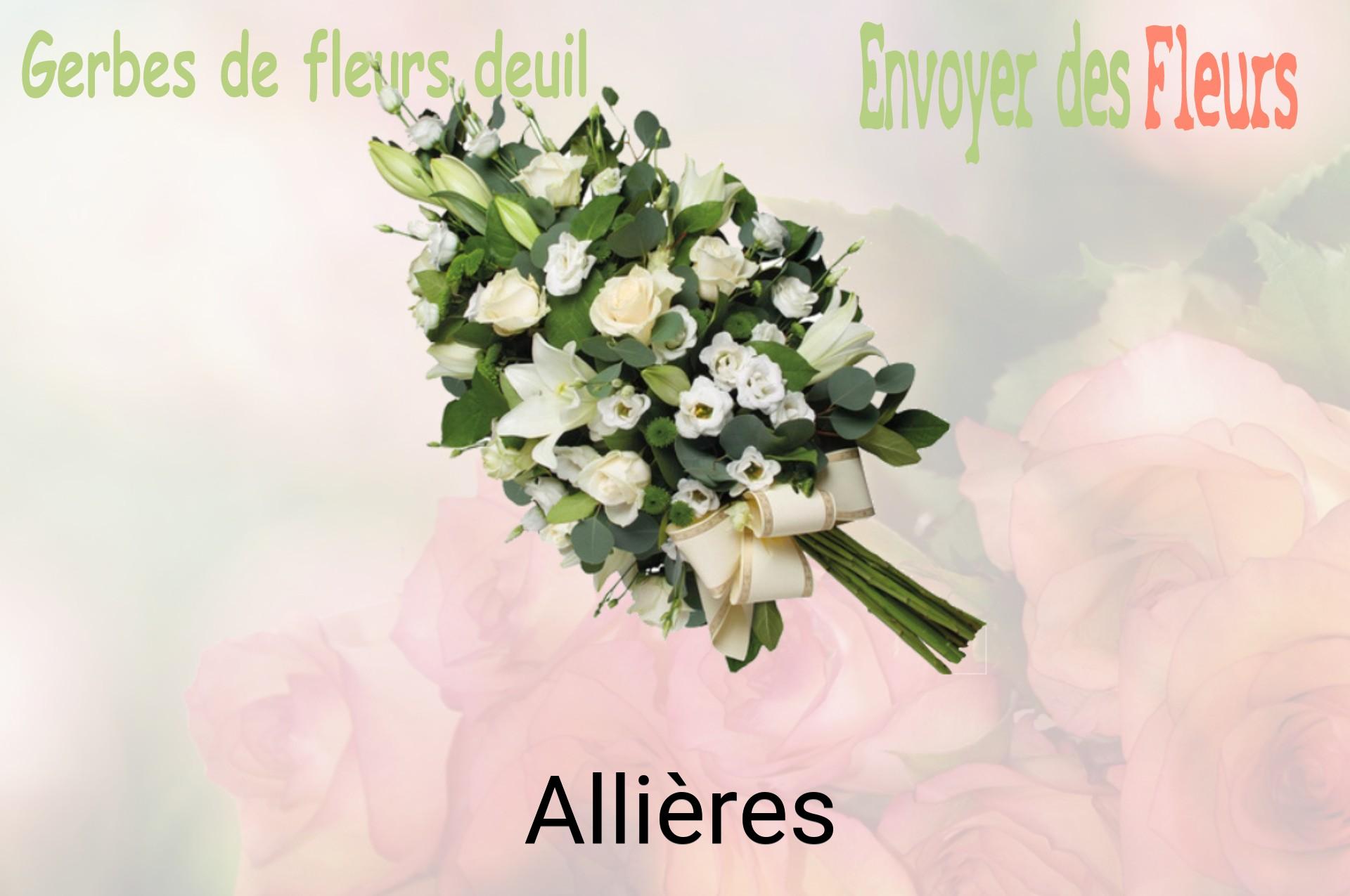 Gerbe de fleurs de deuil livrée à Allières